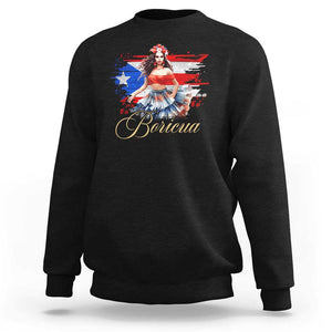 Puerto Rico Sweatshirt Boricua Hispanic Heritage Month Bomba Dancer TS11 Black Print Your Wear