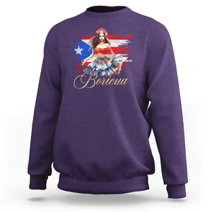 Puerto Rico Sweatshirt Boricua Hispanic Heritage Month Bomba Dancer TS11 Purple Print Your Wear