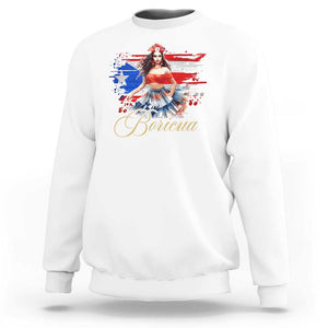 Puerto Rico Sweatshirt Boricua Hispanic Heritage Month Bomba Dancer TS11 White Print Your Wear