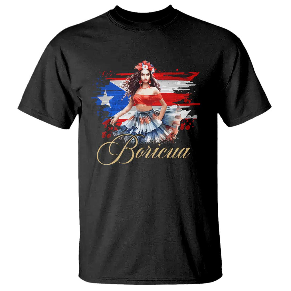 Puerto Rico T Shirt Boricua Hispanic Heritage Month Bomba Dancer TS11 Black Print Your Wear