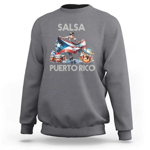 Puerto Rico Sweatshirt Salsa Dance Puerto Rican Flag Hispanic Heritage Month TS11 Charcoal Print Your Wear