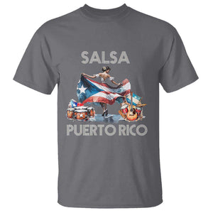 Puerto Rico T Shirt Salsa Dance Puerto Rican Flag Hispanic Heritage Month TS11 Charcoal Print Your Wear