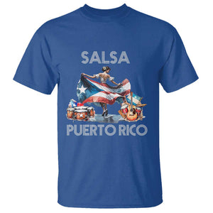 Puerto Rico T Shirt Salsa Dance Puerto Rican Flag Hispanic Heritage Month TS11 Royal Blue Print Your Wear