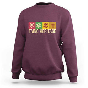 Taino Heritage Sweatshirt Puerto Rico Indigenous Carribbean Culture TS11 Maroon Print Your Wear