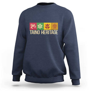 Taino Heritage Sweatshirt Puerto Rico Indigenous Carribbean Culture TS11 Navy Print Your Wear