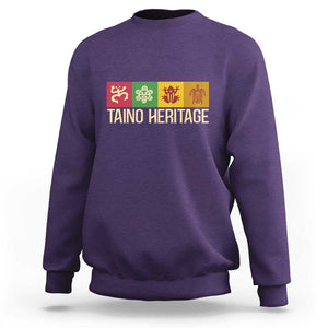 Taino Heritage Sweatshirt Puerto Rico Indigenous Carribbean Culture TS11 Purple Print Your Wear