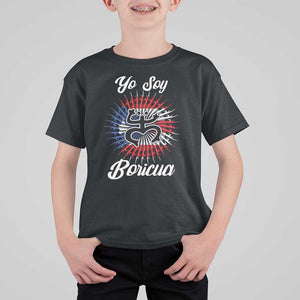 Yo Soy Boricua T Shirt For Kid Puerto Rico Flag Hispanic Heritage Month Taino TS11 Black Print Your Wear