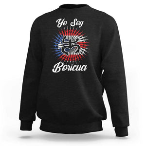 Yo Soy Boricua Sweatshirt Puerto Rico Flag Hispanic Heritage Month Taino TS11 Black Print Your Wear