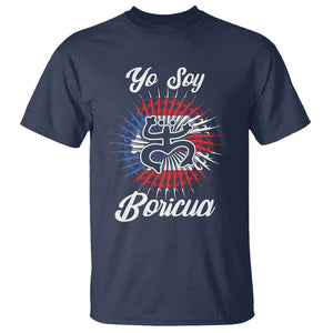 Yo Soy Boricua T Shirt Puerto Rico Flag Hispanic Heritage Month Taino TS11 Navy Print Your Wear