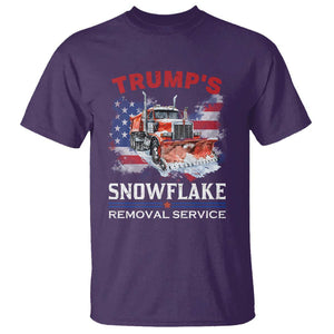 Funny Trump 2024 T Shirt Trump's Snowflake Removal Service US Flag TS11 Purple Print Your Wear