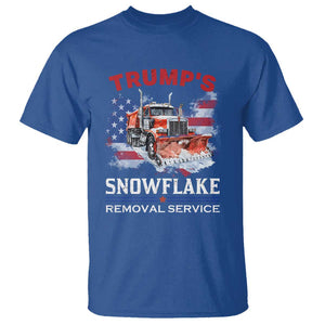 Funny Trump 2024 T Shirt Trump's Snowflake Removal Service US Flag TS11 Royal Blue Print Your Wear