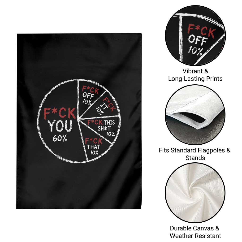 Funny Fck You Pie Chart Garden Flag Math Sarcastic Humor TS11 Print Your Wear