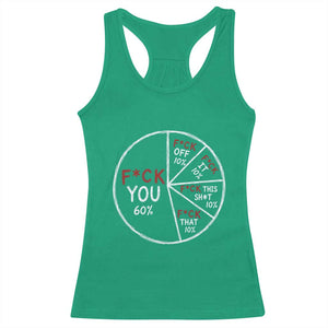 Funny Fck You Pie Chart Racerback Tank Top Math Sarcastic Humor TS11 Irish Green Print Your Wear