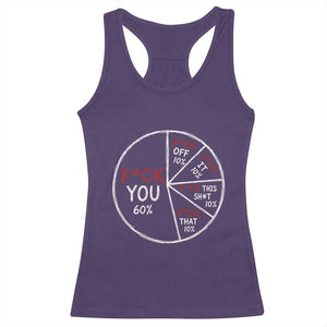 Funny Fck You Pie Chart Racerback Tank Top Math Sarcastic Humor TS11 Purple Print Your Wear