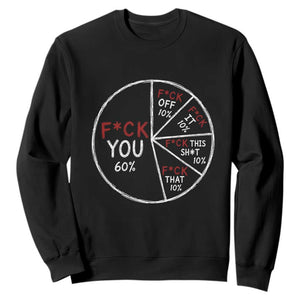Funny Fck You Pie Chart Sweatshirt Math Sarcastic Humor TS11 Black Print Your Wear