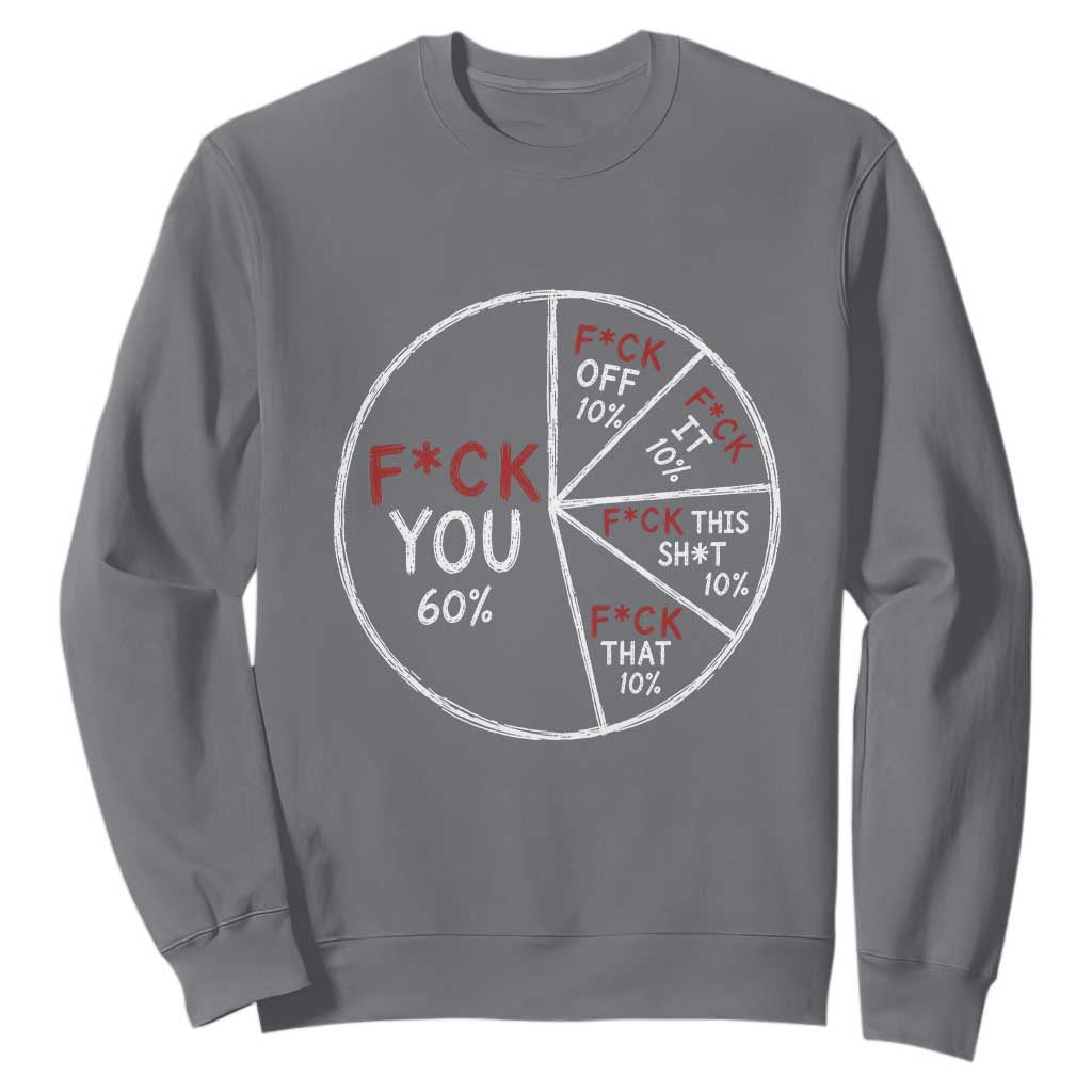 Funny Fck You Pie Chart Sweatshirt Math Sarcastic Humor TS11 Charcoal Print Your Wear