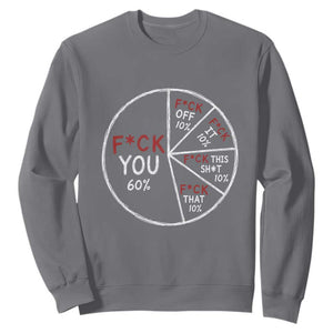 Funny Fck You Pie Chart Sweatshirt Math Sarcastic Humor TS11 Charcoal Print Your Wear