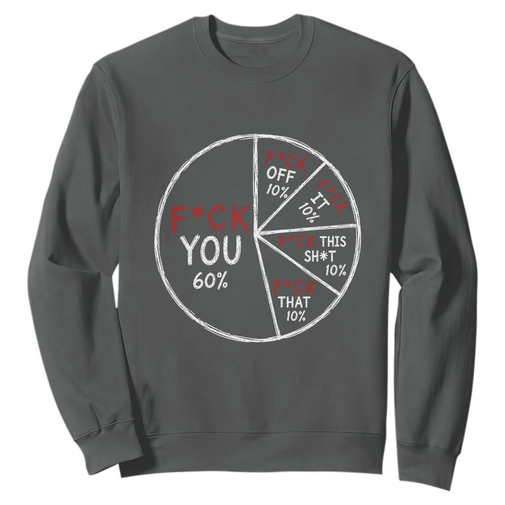 Funny Fck You Pie Chart Sweatshirt Math Sarcastic Humor TS11 Dark Heather Print Your Wear