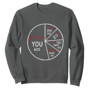 Funny Fck You Pie Chart Sweatshirt Math Sarcastic Humor TS11 Dark Heather Print Your Wear