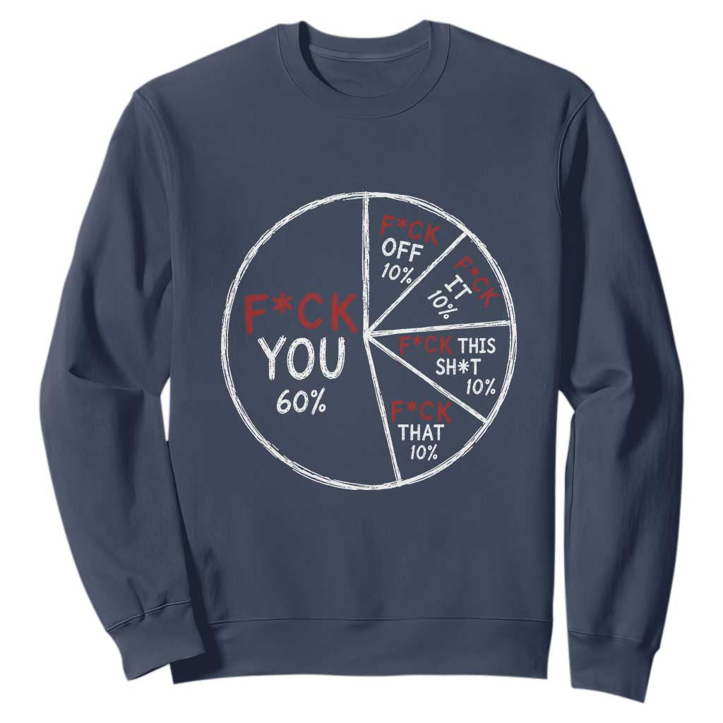 Funny Fck You Pie Chart Sweatshirt Math Sarcastic Humor TS11 Navy Print Your Wear