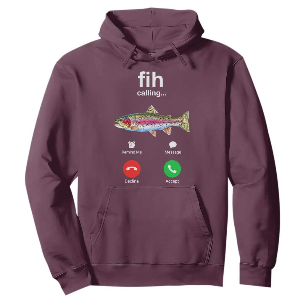 Funny Trout Fish Fih Calling Meme Phone Joke Hoodie
