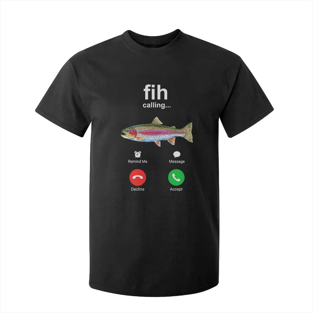 Funny Trout Fish Fih Calling Meme Phone Joke T Shirt For Kid