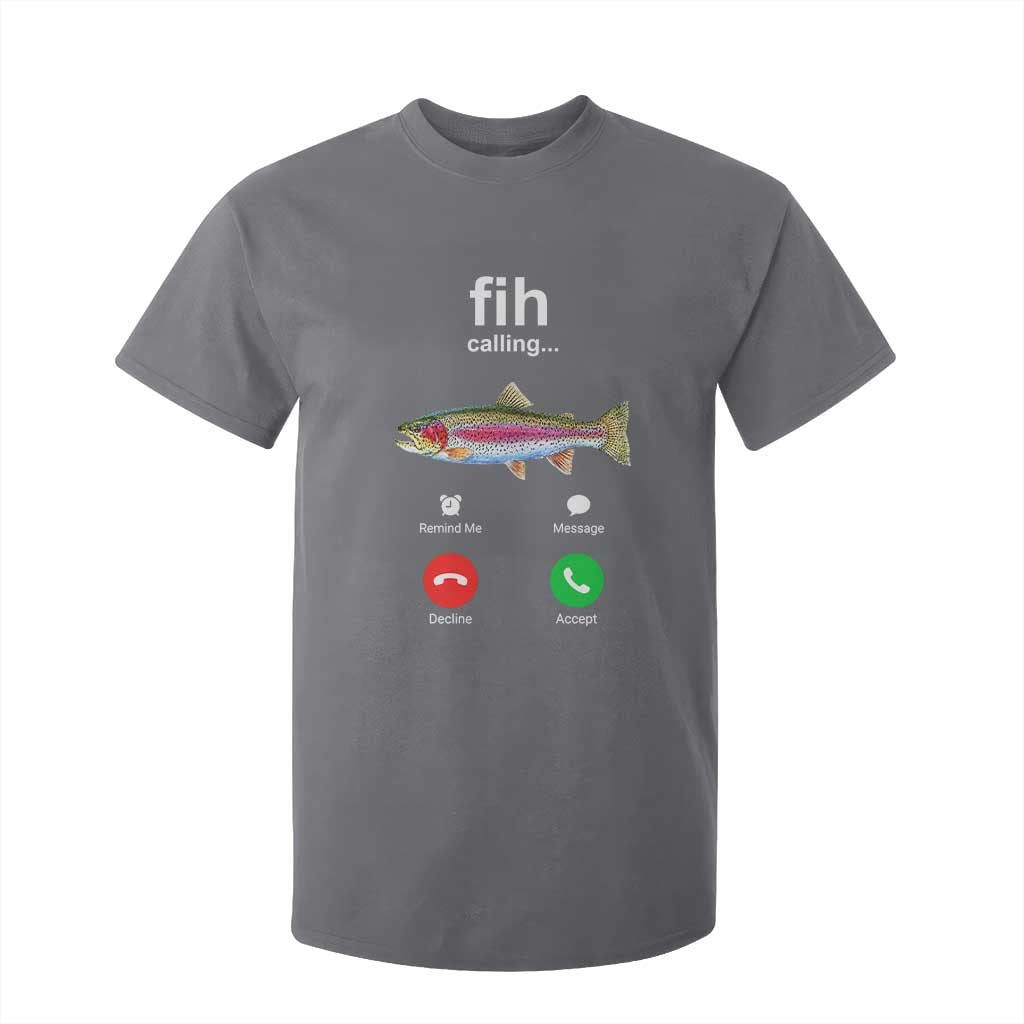 Funny Trout Fish Fih Calling Meme Phone Joke T Shirt For Kid
