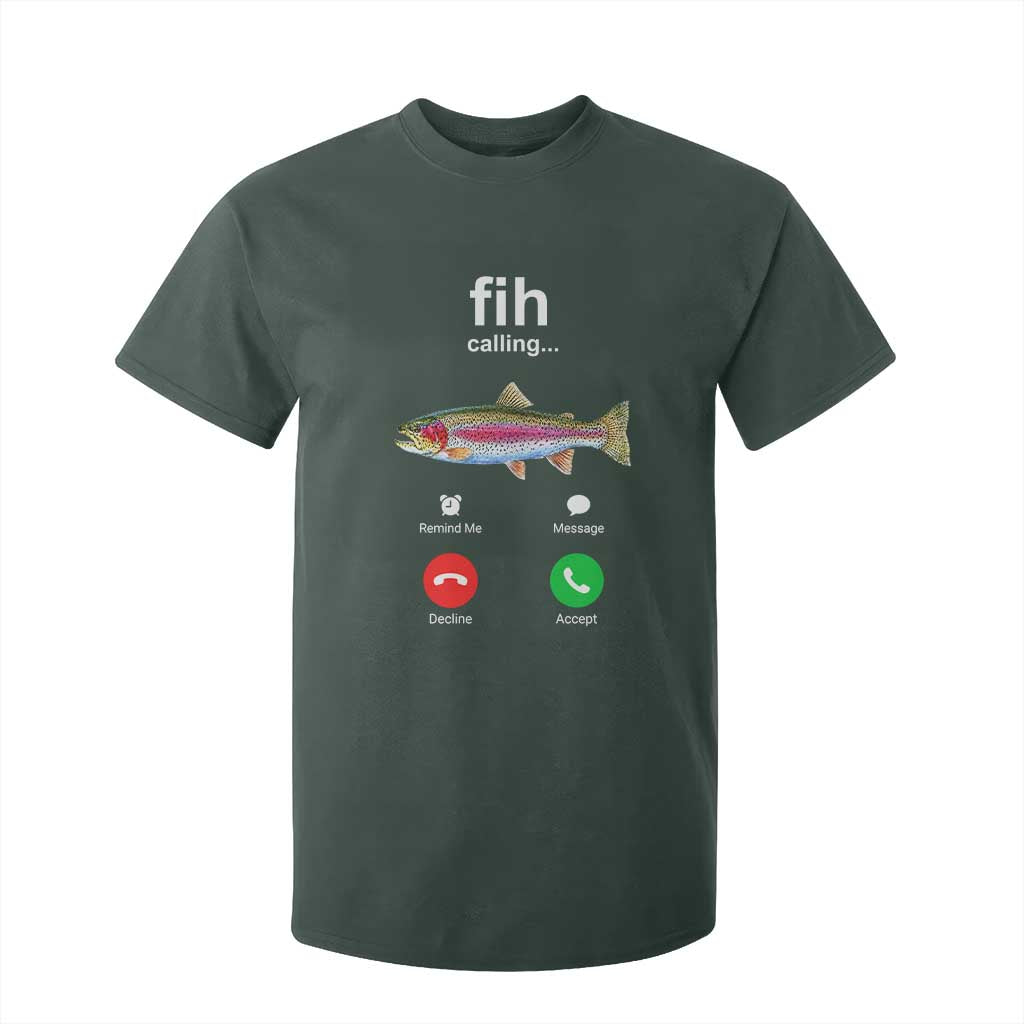 Funny Trout Fish Fih Calling Meme Phone Joke T Shirt For Kid