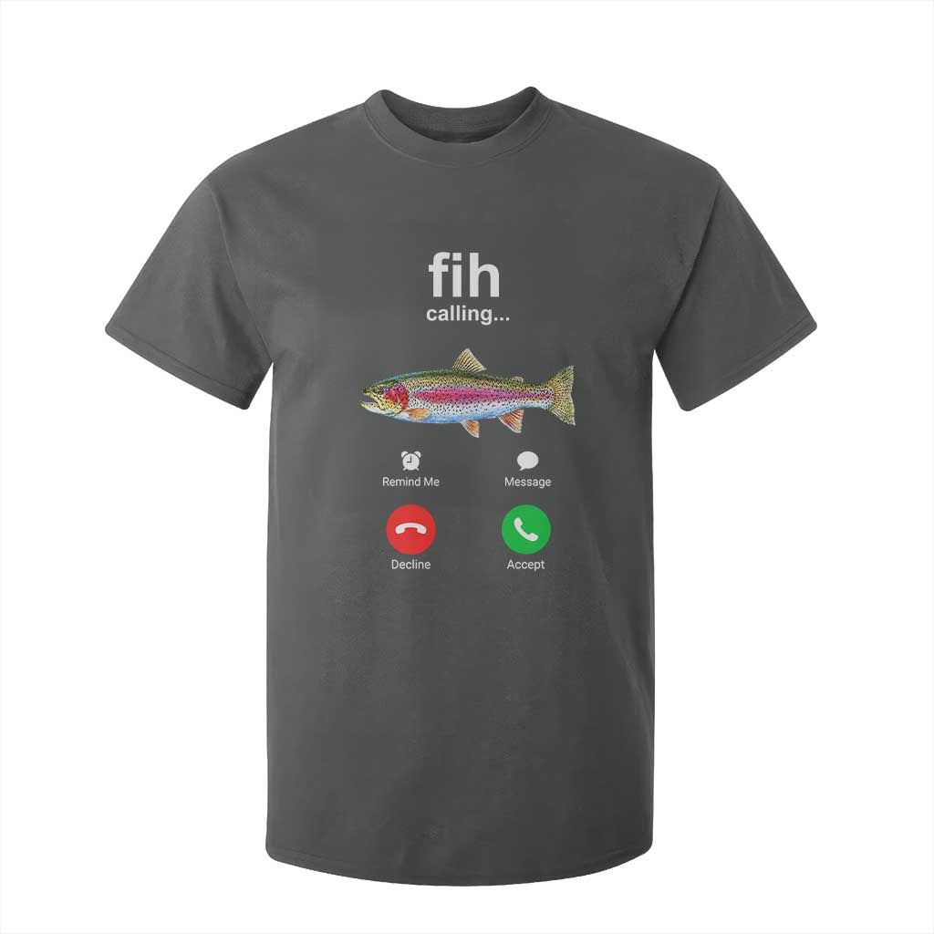 Funny Trout Fish Fih Calling Meme Phone Joke T Shirt For Kid