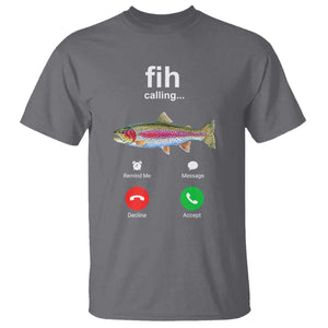 Funny Trout Fish Fih Calling Meme Phone Joke T Shirt