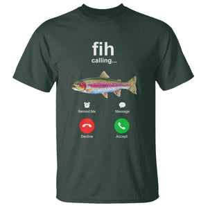 Funny Trout Fish Fih Calling Meme Phone Joke T Shirt