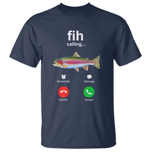 Funny Trout Fish Fih Calling Meme Phone Joke T Shirt