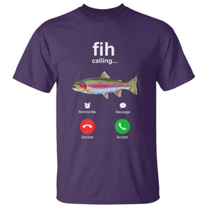 Funny Trout Fish Fih Calling Meme Phone Joke T Shirt