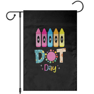 Happy Dot Day Garden Flag Colorful Polka Dot Crayon Kindergarten