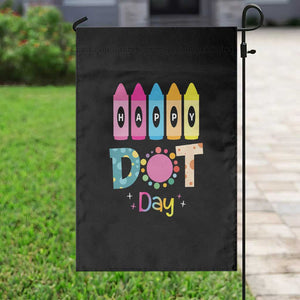 Happy Dot Day Garden Flag Colorful Polka Dot Crayon Kindergarten