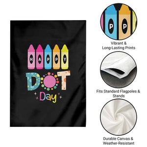 Happy Dot Day Garden Flag Colorful Polka Dot Crayon Kindergarten