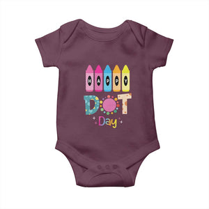 Happy Dot Day Baby Onesie Colorful Polka Dot Crayon Kindergarten