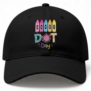 Happy Dot Day Baseball Cap Colorful Polka Dot Crayon Kindergarten