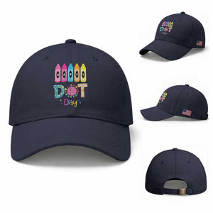 Happy Dot Day Baseball Cap Colorful Polka Dot Crayon Kindergarten