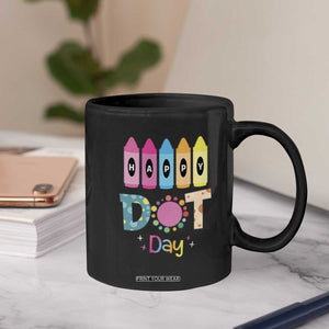 Happy Dot Day Coffee Mug Colorful Polka Dot Crayon Kindergarten