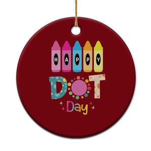 Happy Dot Day Ceramic Ornament Colorful Polka Dot Crayon Kindergarten