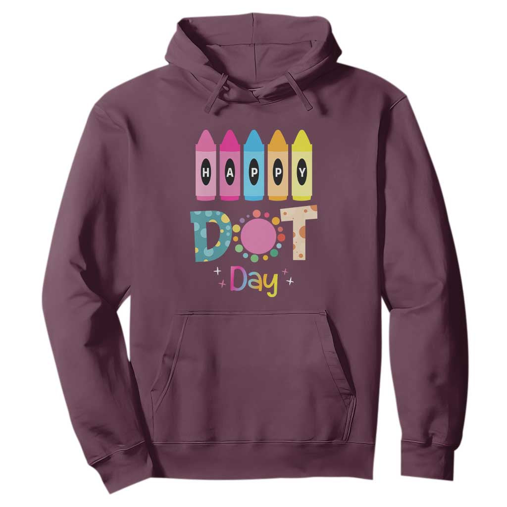 Happy Dot Day Hoodie Colorful Polka Dot Crayon Kindergarten