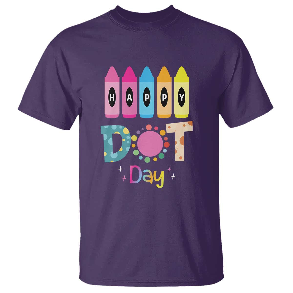 Happy Dot Day T Shirt Colorful Polka Dot Crayon Kindergarten