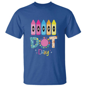 Happy Dot Day T Shirt Colorful Polka Dot Crayon Kindergarten