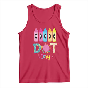 Happy Dot Day Tank Top Colorful Polka Dot Crayon Kindergarten
