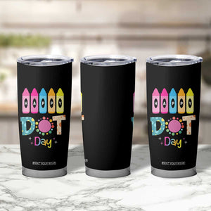 Happy Dot Day Tumbler Cup Colorful Polka Dot Crayon Kindergarten
