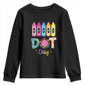 Happy Dot Day Youth Sweatshirt Colorful Polka Dot Crayon Kindergarten