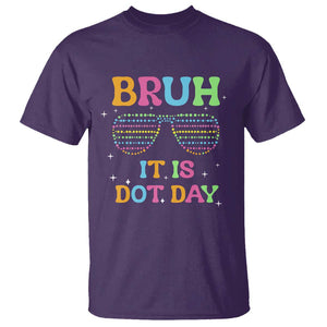 Happy Dot Day T Shirt Bruh It Is Dot Day Colorful Dot Sunglasses TS11 Purple Print Your Wear