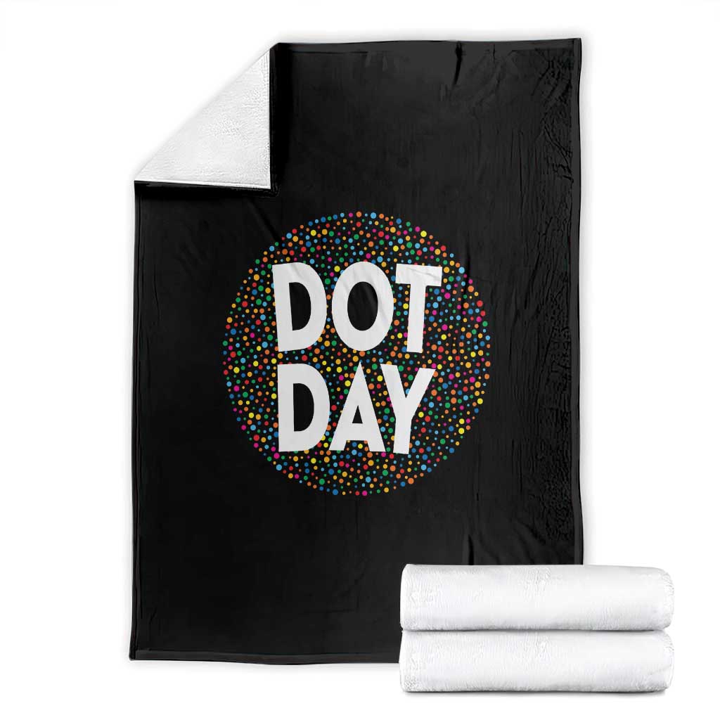 Happy Dot Day Throw Blanket Colorful Polka Dot Kindergarten International Dot Day