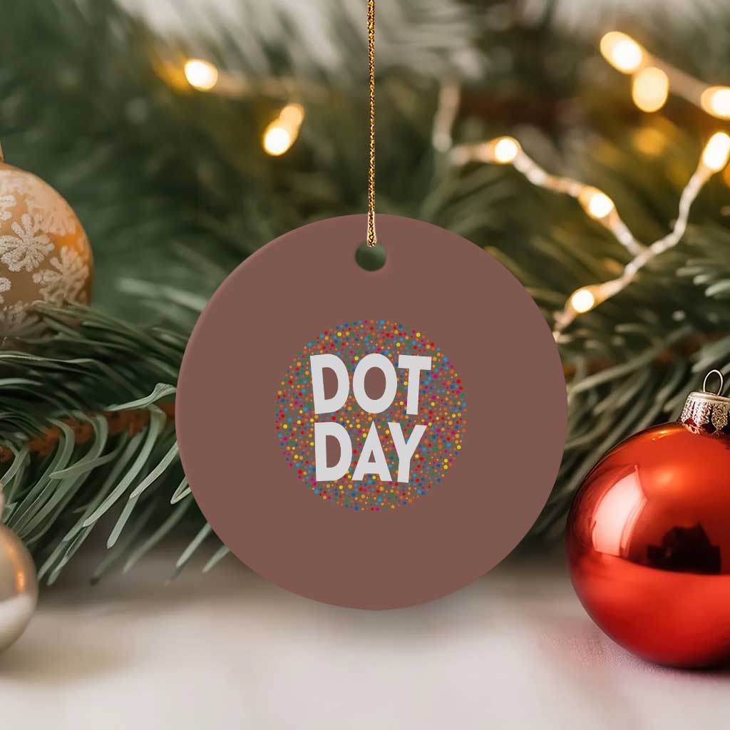 Happy Dot Day Ceramic Ornament Colorful Polka Dot Kindergarten International Dot Day